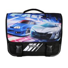 Cartable Fast and Furious - 38cm -  2 compartiments - noir - Bagtrotter