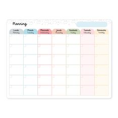 Planning mensuel magnétique - 30 x 40 cmc - Multicolore - Viquel
