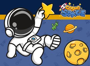 Sous-main carton rigide BOUCHUT "Fantaisie Cosmo Space" 40,5 X 55 cm 