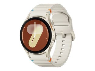 Samsung Galaxy Watch7 - 40 mm - montre intelligente avec bande sport - caoutchouc - taille du bracelet : S/M - affichage 1.3" - 32 Go - NFC, Wi-Fi, Bluetooth - 28.9 g - crème