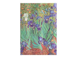 Journal  -  12 x 18 cm  - 144 pages - Les iris de Van Gogh  - verte - Paperblanks