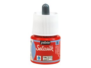 Pebeo Setasilk - Peinture pour soie - rouge coquelicot - brillant - 45 ml