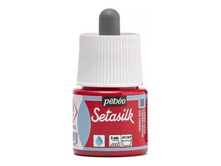 Pebeo Setasilk - Peinture pour soie - hermes red - brillant - 45 ml