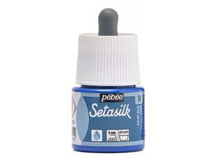 Pebeo Setasilk - Peinture pour soie - bleu azur - brillant - 45 ml