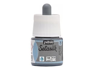 Pebeo Setasilk - Peinture pour soie - gris argenté - brillant - 45 ml