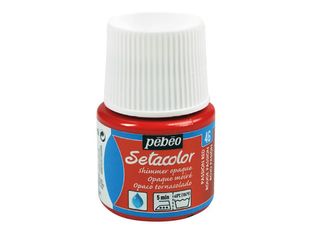 Pebeo Setacolor - Peinture - peinture à base d'eau - noir chatoyant - opaque - 45 ml