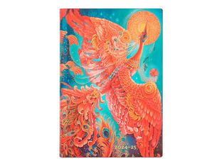 Agenda 2024-2025 - semainier - 9,5 x 14 cm - 176 pages - oiseau de feu - rouge - Paperblanks