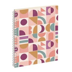 Agenda de bureau spiralé 16 mois  Paloma - 1 semaine sur 1 page - 15 x 21 cm - Géométrique - Exacompta