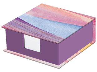 Quo Vadis - Bloc cube - Iconique - Multicolore - 11x11x4,5 cm - Papier Clairefontaine blanc