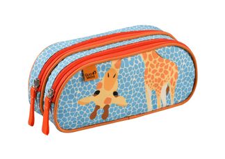 Quo Vadis - Trousse scolaire - Rectangle - Animascot - Girafe - Toile (polyester) - 2 compartiment(s)