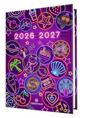 Agenda Neon - 1 jour par page - 12,5 x 17,5 cm - Oberthur