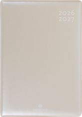 Agenda Gomme métallisé - 1 jour par page - 12,5 x 17,5 cm - perle - Oberthur