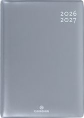 Agenda Gomme métallisé - 1 jour par page - 12,5 x 17,5 cm - argent - Oberthur