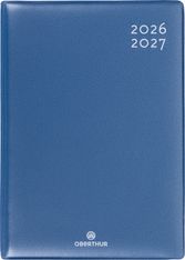 Agenda Gomme métallisé - 1 jour par page - 12,5 x 17,5 cm - bleu - Oberthur