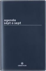 Agenda Boréal - 1 semaine sur 2 pages - 10 x 15 cm - noir - Oberthur