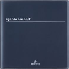 Agenda Boréal - 1 semaine sur 2 pages - 16,5 x 16,5 cm - noir - Oberthur