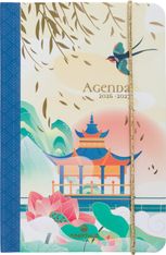 Agenda à élastique Sakura - 1 semaine sur 2 pages - 10 x 15 cm - temple - Oberthur