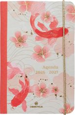 Agenda à élastique Sakura - 1 semaine sur 2 pages - 10 x 15 cm - poissons - Oberthur