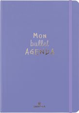 Bullet Agenda - 1 semaine sur 2 pages - 15 x 21 cm - lavande - Oberthur