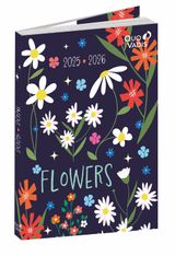 EUROTEXTAGENDA ML Sora - Fleurs - 12x17 cm - Journalier - 12 mois de août à juillet - Quo Vadis