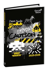 EUROTEXTAGENDA ML Space invaders - Graffiti - 12x17 cm - Journalier - 12 mois de août à juillet - Quo Vadis