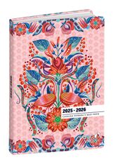EUROTEXTAGENDA ML Catalina Estrada - Rose - 12x17 cm - Journalier - 12 mois de août à juillet - Quo Vadis