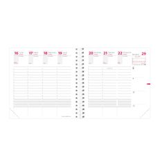 TIME&LIFE SEPT MEDIUM FR Recharge - 16x16 cm - Semainier - 13 mois de août à août - Quo Vadis