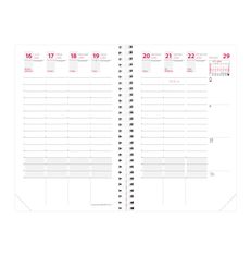 recharge pour agenda 2024-2025 - semainier - 10 x 15 cm - blanc - Quo Vadis Time & Life Pocket 