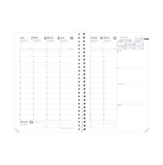 MINISTRE SPIRALÉ SEPT FR Recharge - 16x24 cm - Semainier - 13 mois de août à août - Quo Vadis