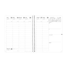 PRESIDENT SEPT SPIRALÉ FR Recharge - 21x27 cm - Semainier - 13 mois de août à août - Quo Vadis