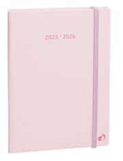 PLAN WEEK 1624 4C ML Pastel - Rose clair - 16x24 cm - avec élastique - Semainier - 16 mois de septembre à décembre