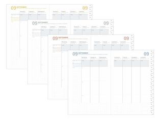 PLAN WEEK 1624 4C ML Recharge - 16x24 cm - Semainier - 16 mois de septembre à décembre - Quo Vadis