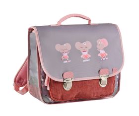 CARTABLE 36 VINTAGE - 2 COMPARTIMENTS Animascot - Souris - 36x30x14 cm