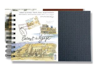 Hahnemühle LANA - Livre de voyage - reliure à anneaux métalliques - 140 x 220 mm - 25 feuilles - blanc
