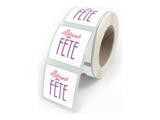Créastyl Simple - Étiquettes cadeau "Bonne fête" - 4 cm x 3.5 cm