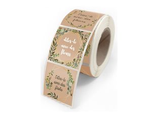 Créastyl Multi - Étiquettes cadeau "Dites le avec des fleurs" - 4 cm x 3.5 cm