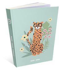 Agenda RDC reliure brochée année scolaire BOUCHUT "Fun Cheetah" 1 jour /page 12 x 17 cm PEFC 70 %