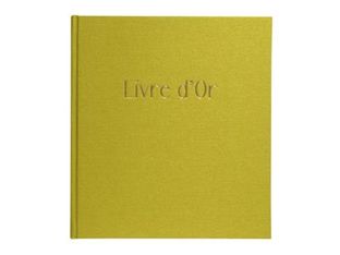 Exacompta POP'N CO - Livre d'or - 210 x 190 mm - 70 feuilles / 140 pages - papier blanc - couvercle citron vert - carton recouvert de papier, tissu