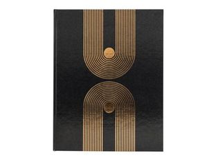 Exacompta - Livre d'or - 270 x 220 mm - 50 feuilles / 100 pages - papier blanc - graphique - couverture noire - carton