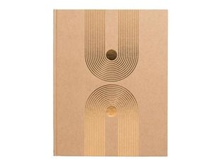 Exacompta - Livre d'or - 270 x 220 mm - 50 feuilles / 100 pages - papier blanc - graphique - couverture en kraft - carton