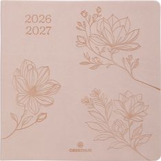 Agenda Summerside - 1 semaine sur 2 pages - 16,5 x 16,5 cm - nude - Oberthur