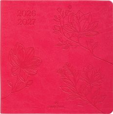 Agenda Summerside - 1 semaine sur 2 pages - 16,5 x 16,5 cm - corail - Oberthur