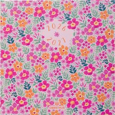 Agenda Chelsea - 1 semaine sur 2 pages - 16,5 x 16,5 cm - floralie rose - Oberthur