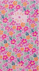 Agenda de poche Chelsea - 1 semaine sur 2 pages - 9,5 x 17,5 cm - floralie rose - Oberthur