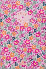 Agenda Chelsea - 1 semaine sur 2 pages - 10 x 15 cm - floralie rose - Oberthur