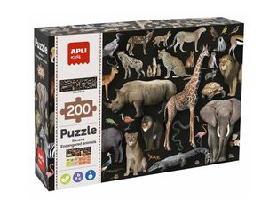 APLI kids - Endangered animals Savanna - puzzle - 200 pièces