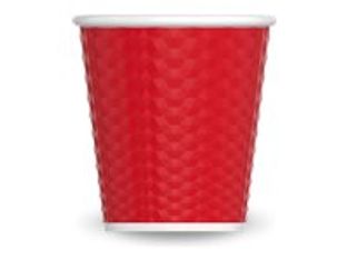 Les Artistes Timeless - Tasse en porcelaine nid d'abeille - 80 ml - rouge