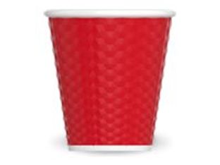 Les Artistes Timeless - Tasse en porcelaine nid d'abeille - 180 ml - rouge