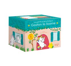 La petite bibliothèque Gaston la licorne 2 avec 5 livres