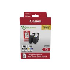 Canon PG-585XL/CL-586XL - Pack de 2 - noir, couleur (cyan, magenta, jaune) - cartouche d'encre originale
